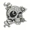 crazy life tattoo design idea