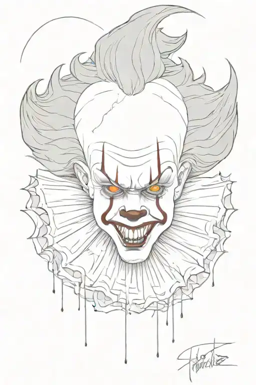 pennywise tattoo design idea