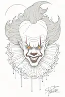 pennywise tattoo design idea