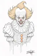 pennywise tattoo design idea