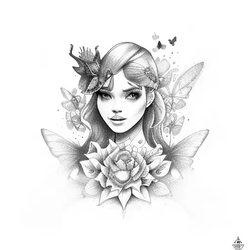 Nombre "Janixa" y una mariposa tattoo design idea