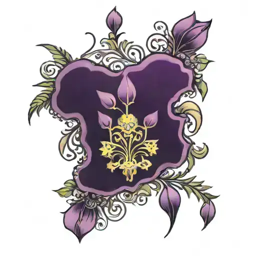 Ukraine and epilepsy. purple. tattoo design idea