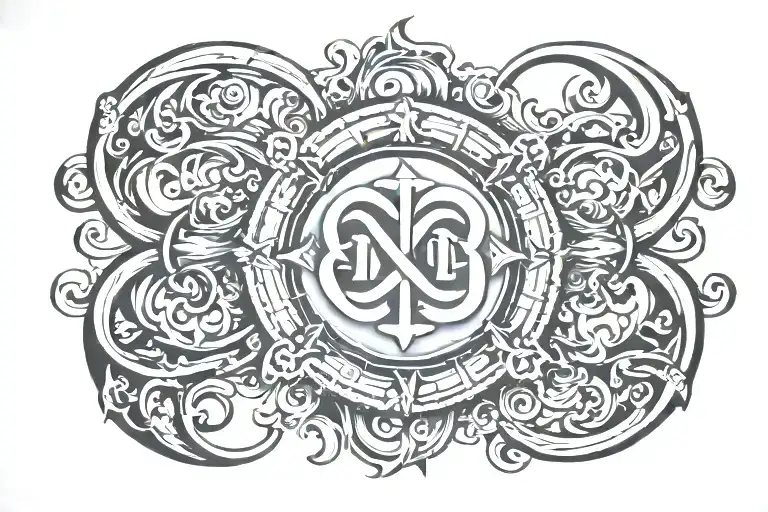 infinite symbol made with letters All I can through Christ who strengthens me. Philippian. 14-13 tattoo design idea