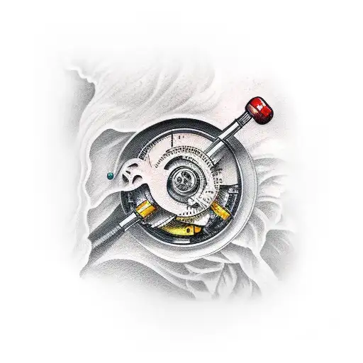 hydraulic cylinder arm tattoo design idea