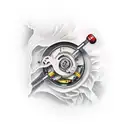hydraulic cylinder arm tattoo design idea
