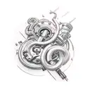 hydraulic cylinder arm tattoo design idea