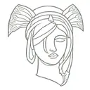 aphrodite inspired greek helm tattoo design idea