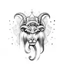 gemini aries tattoo design idea