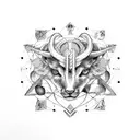 gemini aries tattoo design idea