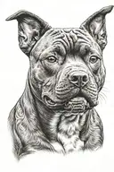 Staffordshire bull terrier   tattoo design idea