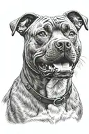 Staffordshire bull terrier   tattoo design idea