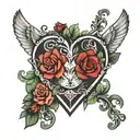 Leon Pepe Laura with heart tattoo design idea