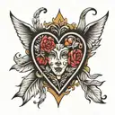 Leon Pepe Laura with heart tattoo design idea