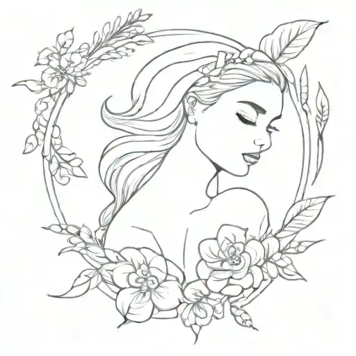 tribute to niece named Maria Júlia tattoo design idea