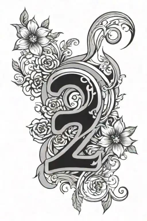 number 8 tattoo design idea