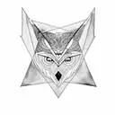 design a tattoo in a triangle with each side representing owl, wolf and octopus tattoo design idea