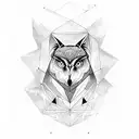 design a tattoo in a triangle with each side representing owl, wolf and octopus tattoo design idea