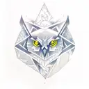 design a tattoo in a triangle with each side representing owl, wolf and octopus tattoo design idea
