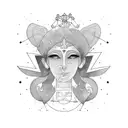 virgo with semi colon tattoo design idea