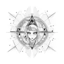 virgo with semi colon tattoo design idea