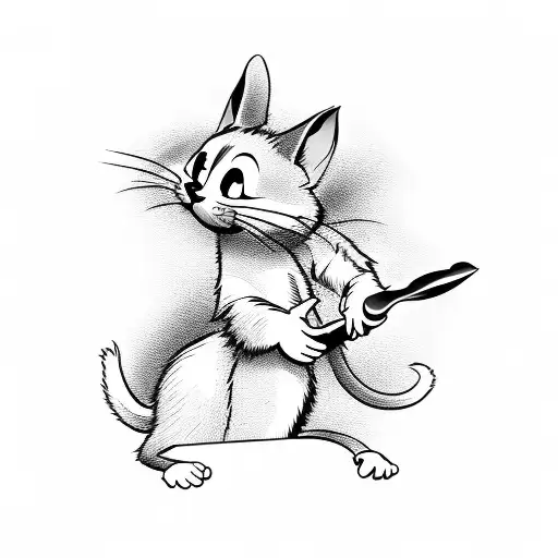 Tom & Jerry Musketeers tattoo design idea