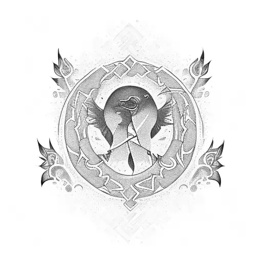 A beautiful ambigram design incorporating the words 'respeto' and 'familia' tattoo design idea