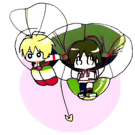 cardiac arrest tandem parachute  tattoo design idea