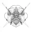 skydive CPR heart tattoo design idea