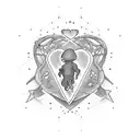 skydive CPR heart tattoo design idea
