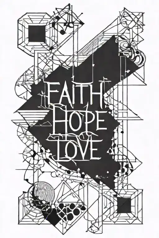 faith hope love tattoo design idea