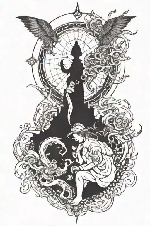 renunciation, faith,solitude tattoo design idea