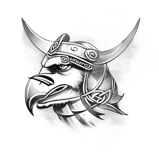 viking symbols, viking runes, raven, odin tattoo design idea