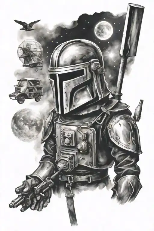 ned kelly in space themed tattoo tattoo design idea