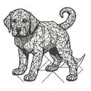 labrador baby sunrise tattoo design idea