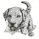 labrador baby sunrise tattoo design idea