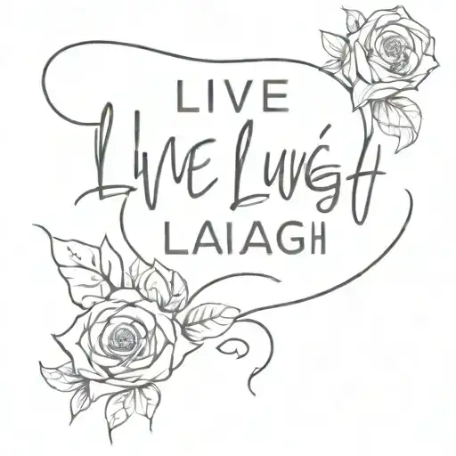 Live Laugh Luka tattoo design idea