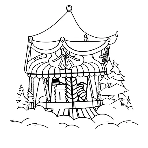 carousel and written on it is the word "older" tattoo design idea