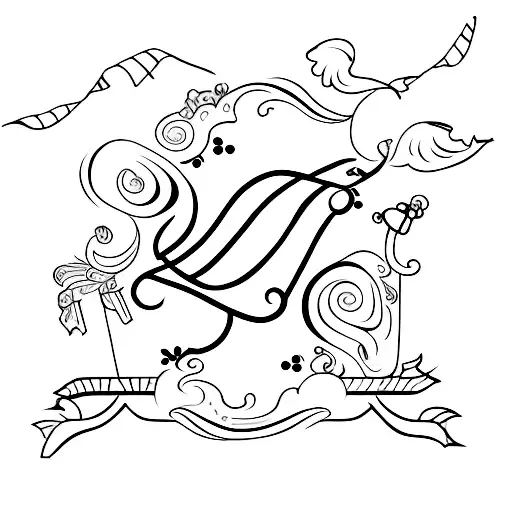 carousel with the word "Older" written on it tattoo design idea