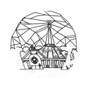 carousel with the word older incoporated tattoo design idea