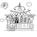 carousel and written on it is the word "older" tattoo design idea