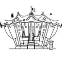 carousel with the word "Older" written on it tattoo design idea