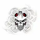 reaper with hell hounds tattoo design idea