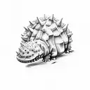 Ankylosaurus tattoo design idea