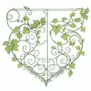 ivy vines shaped like Grécourt Gates tattoo design idea