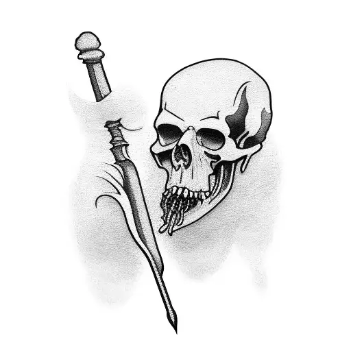 Grim Reaper with meth pipe tattoo design idea