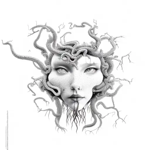 tree, medusa, dna tattoo design idea