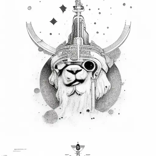 God plutos in a wanted poster tattoo design idea