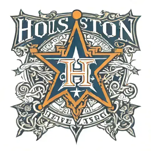 houston astros logo incorporated tattoo design idea