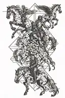 family of 4 horsemen of the apocalypse tattoo design idea