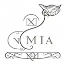 roman numeral date with fish on both sides curling around it tattoo design idea